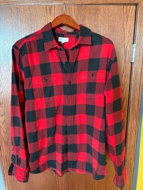 GAP Red and Black Plaid Button-Down Shirt